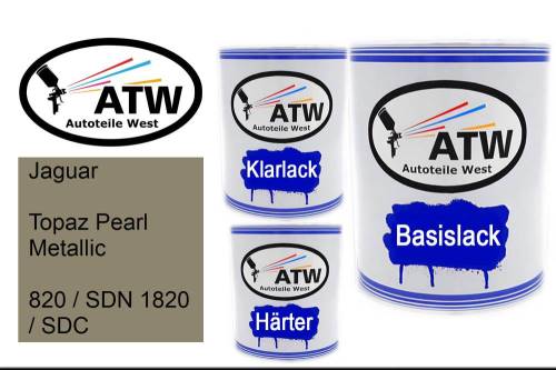 Jaguar, Topaz Pearl Metallic, 820 / SDN 1820 / SDC: 1L Lackdose + 1L Klarlack + 500ml Härter - Set, von ATW Autoteile West.